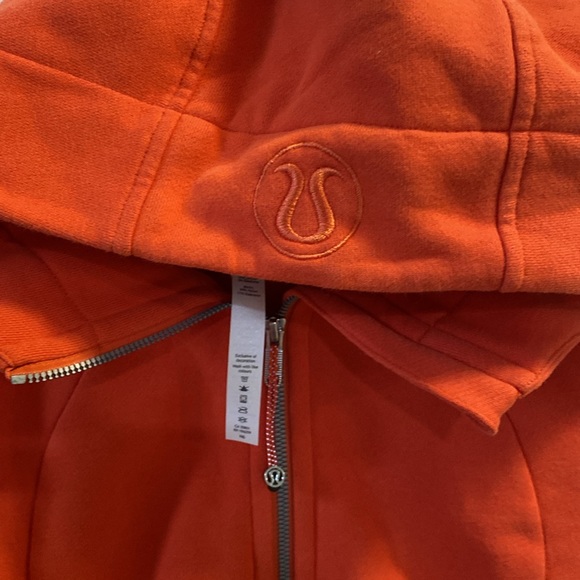 Lululemon Scuba Full Zip Hoodie - Orange - Women’s Size 10 - Picture 9 of 12